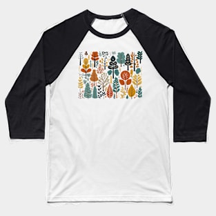 Scandinavian style trees pattern Baseball T-Shirt